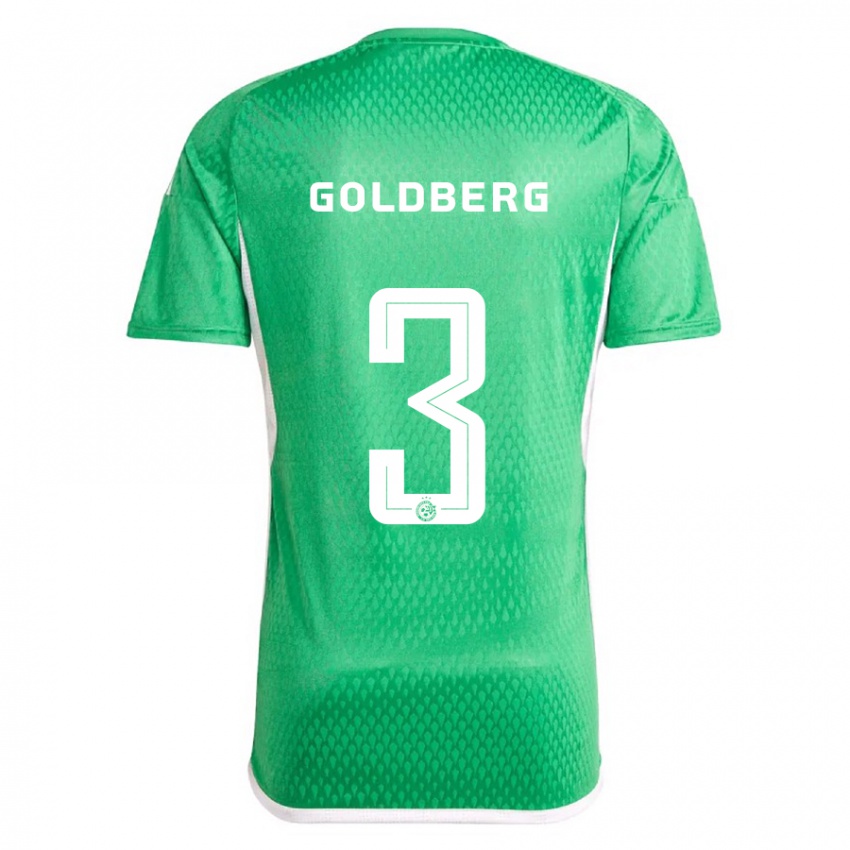 Kinder Shon Goldberg #3 Weiß Blau Heimtrikot Trikot 2023/24 T-Shirt