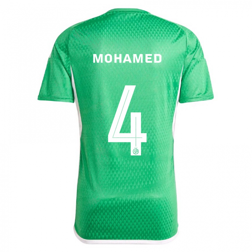 Kinder Ali Mohamed #4 Weiß Blau Heimtrikot Trikot 2023/24 T-Shirt