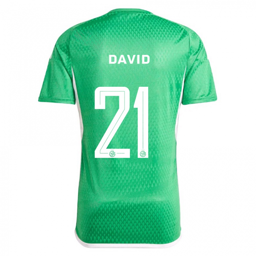 Kinder Dean David #21 Weiß Blau Heimtrikot Trikot 2023/24 T-Shirt