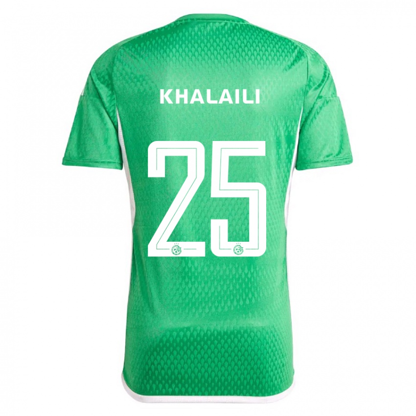 Kinder Anan Khalaili #25 Weiß Blau Heimtrikot Trikot 2023/24 T-Shirt