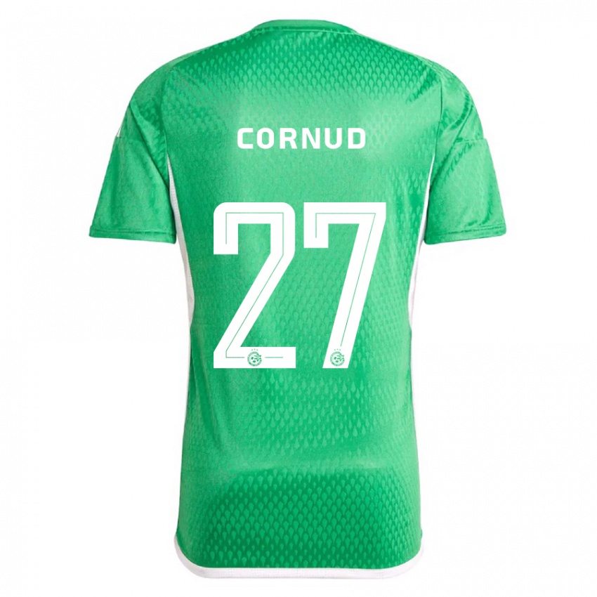 Kinder Pierre Cornud #27 Weiß Blau Heimtrikot Trikot 2023/24 T-Shirt