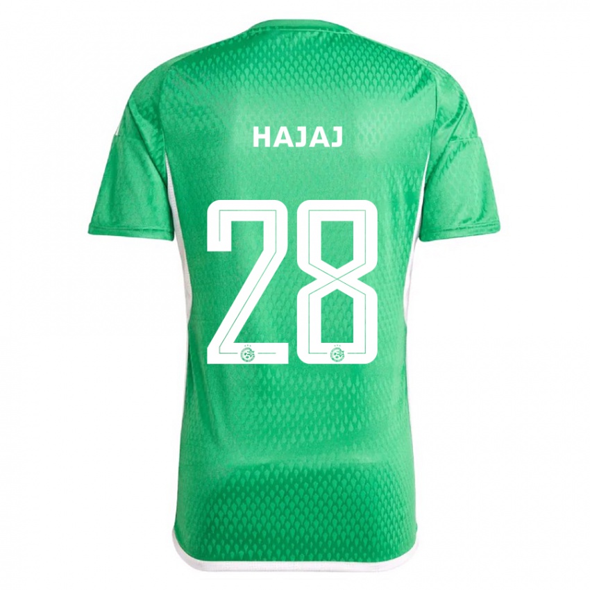 Kinder Ilay Hajaj #28 Weiß Blau Heimtrikot Trikot 2023/24 T-Shirt