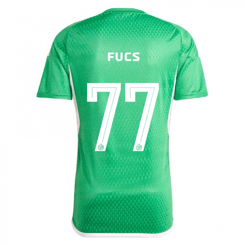 Kinder Roee Fucs #77 Weiß Blau Heimtrikot Trikot 2023/24 T-Shirt