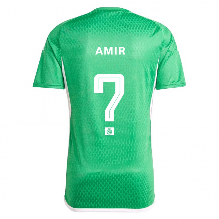 Kinder Elad Amir #0 Weiß Blau Heimtrikot Trikot 2023/24 T-Shirt