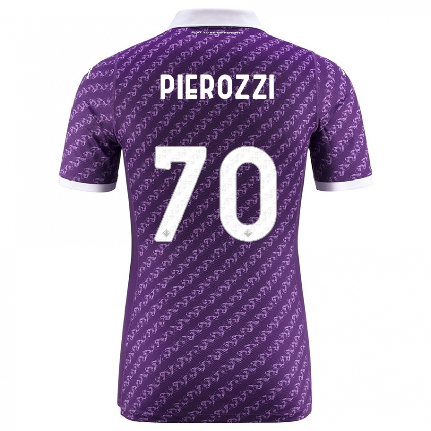 Kinder Niccolò Pierozzi #70 Violett Heimtrikot Trikot 2023/24 T-Shirt