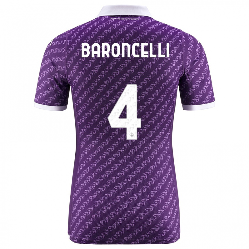 Kinder Leonardo Baroncelli #4 Violett Heimtrikot Trikot 2023/24 T-Shirt