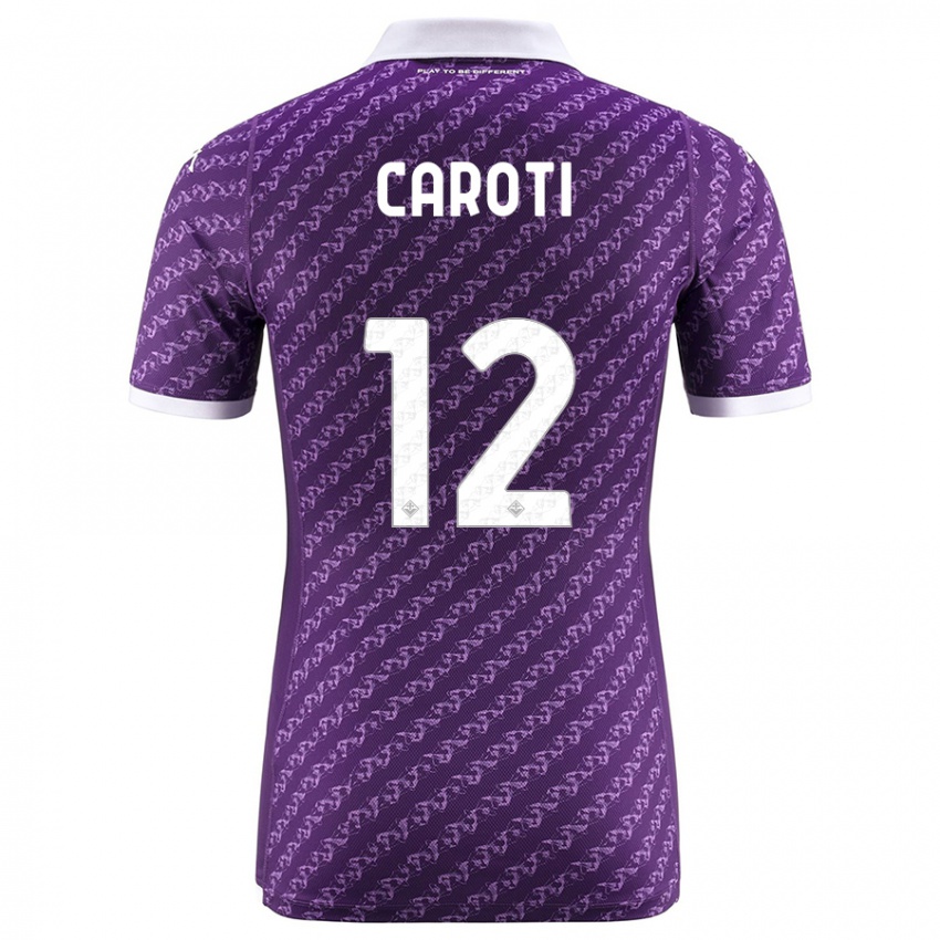 Kinder Filippo Caroti #12 Violett Heimtrikot Trikot 2023/24 T-Shirt