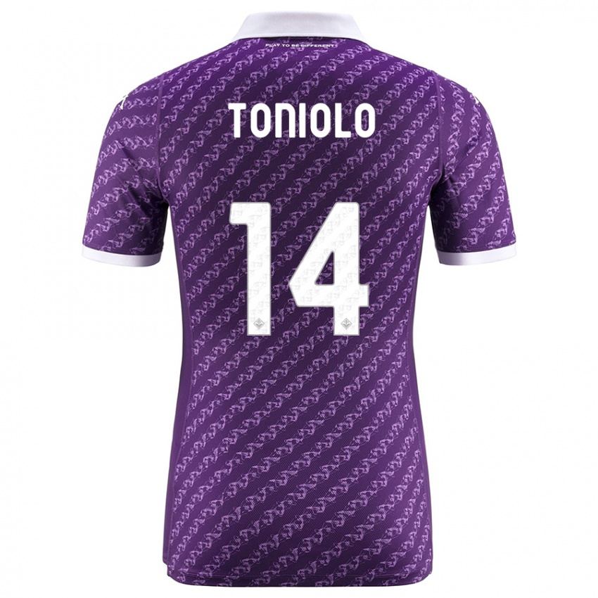 Kinder Martina Toniolo #14 Violett Heimtrikot Trikot 2023/24 T-Shirt