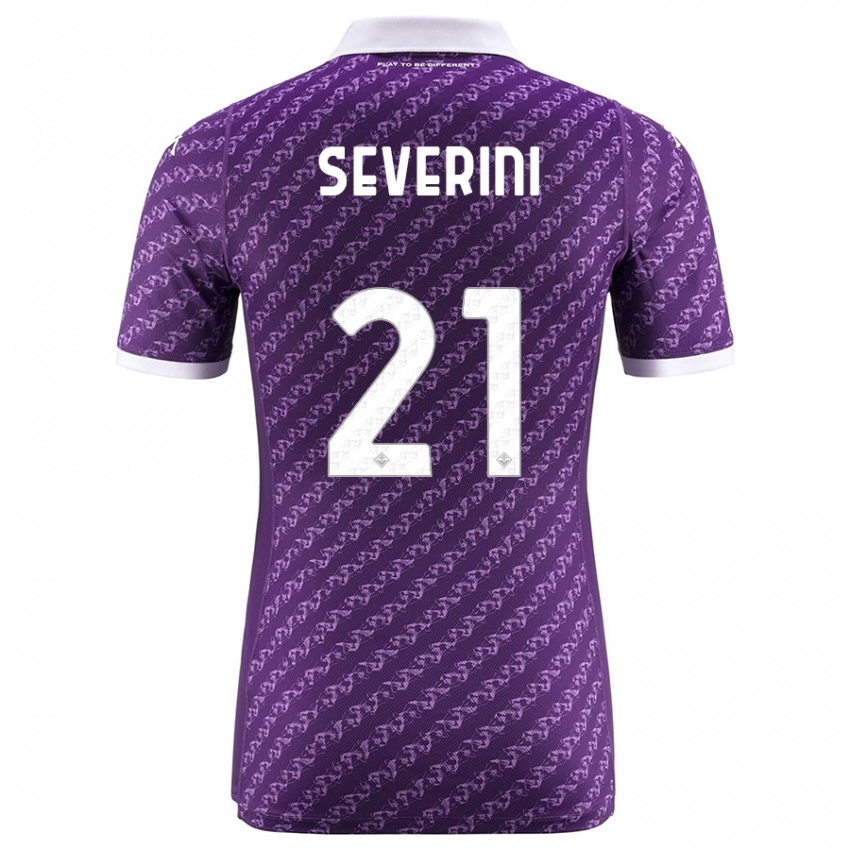 Kinder Emma Severini #21 Violett Heimtrikot Trikot 2023/24 T-Shirt