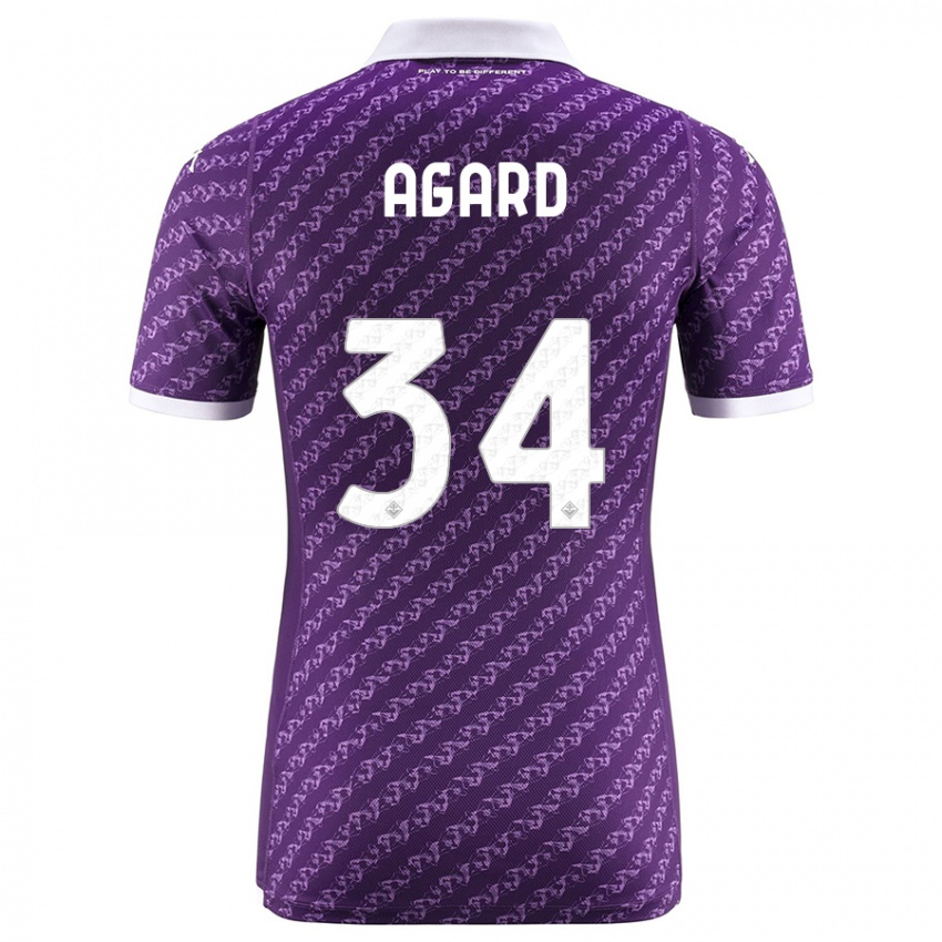 Kinder Laura Agard #34 Violett Heimtrikot Trikot 2023/24 T-Shirt