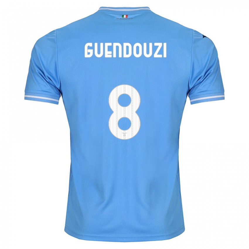 Kinder Matteo Guendouzi #8 Blau Heimtrikot Trikot 2023/24 T-Shirt