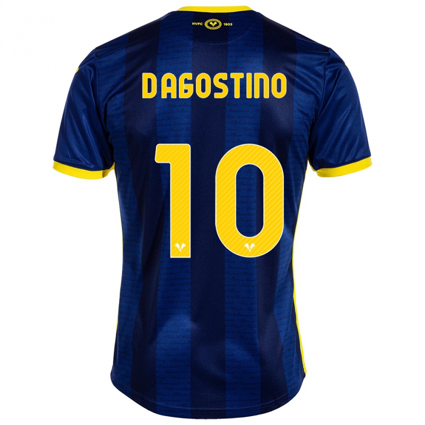 Kinder Samuele D'agostino #10 Marine Heimtrikot Trikot 2023/24 T-Shirt