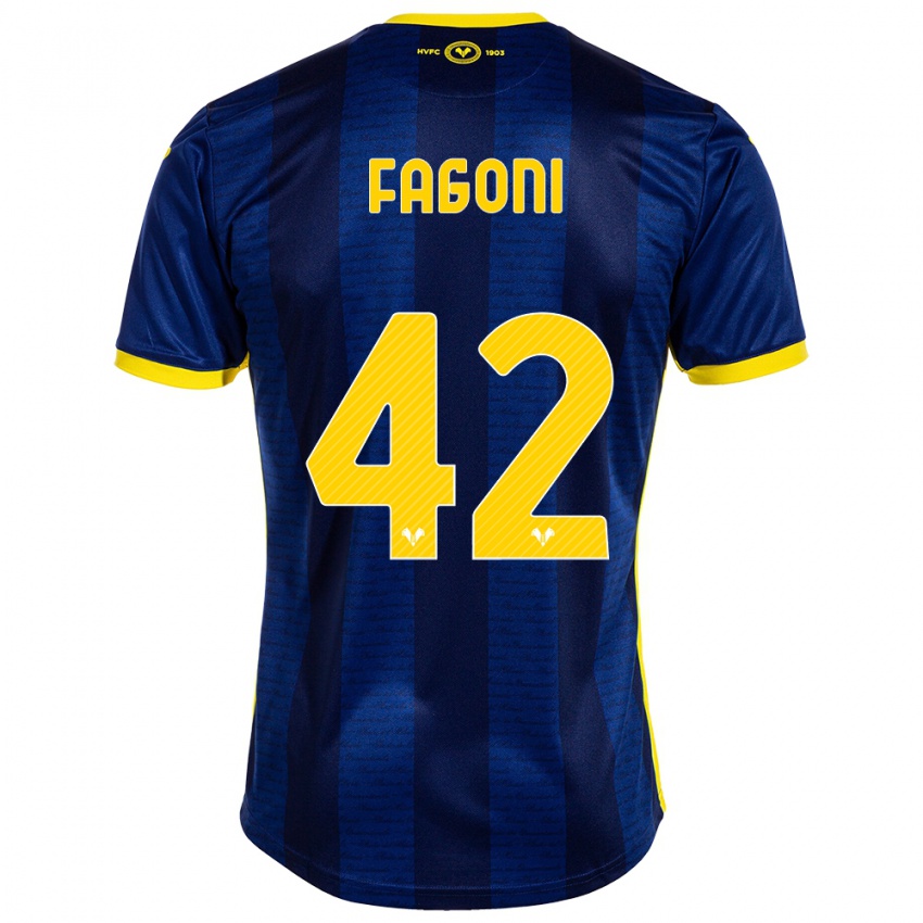 Kinder Marco Fagoni #42 Marine Heimtrikot Trikot 2023/24 T-Shirt