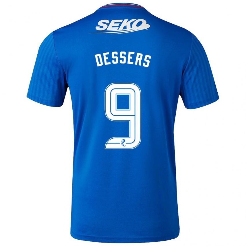 Kinder Cyriel Dessers #9 Blau Heimtrikot Trikot 2023/24 T-Shirt