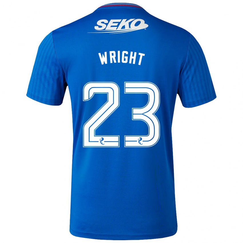 Kinder Scott Wright #23 Blau Heimtrikot Trikot 2023/24 T-Shirt