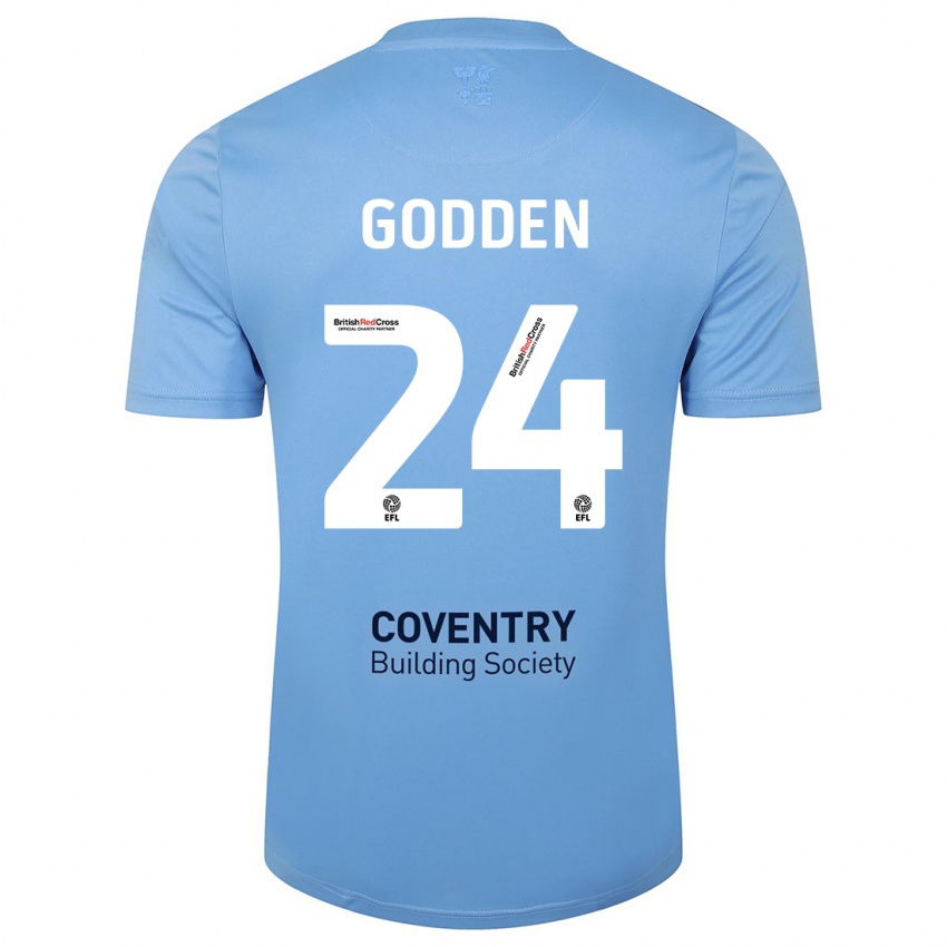 Kinder Matt Godden #24 Himmelblau Heimtrikot Trikot 2023/24 T-Shirt