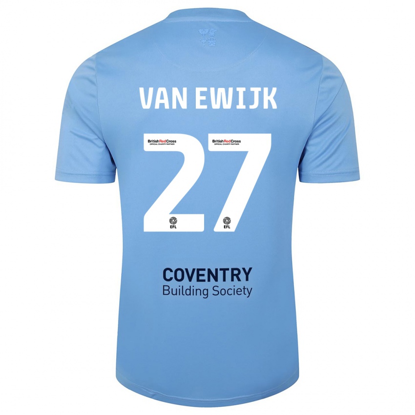 Kinder Milan Van Ewijk #27 Himmelblau Heimtrikot Trikot 2023/24 T-Shirt