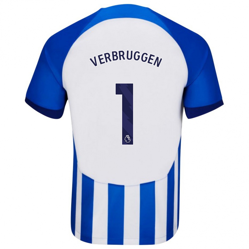 Kinder Bart Verbruggen #1 Blau Heimtrikot Trikot 2023/24 T-Shirt