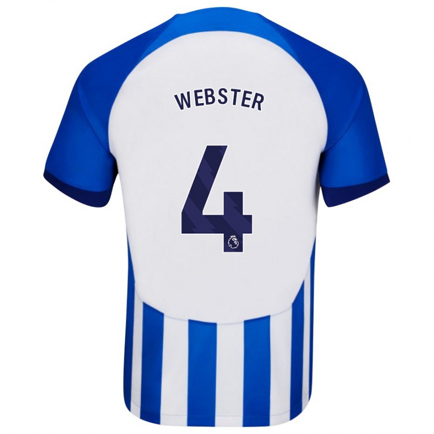 Kinder Adam Webster #4 Blau Heimtrikot Trikot 2023/24 T-Shirt