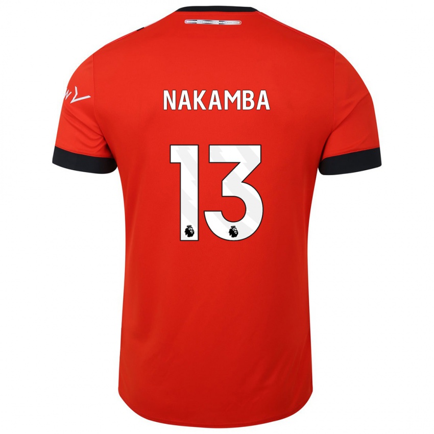Kinder Marvelous Nakamba #13 Rot Heimtrikot Trikot 2023/24 T-Shirt