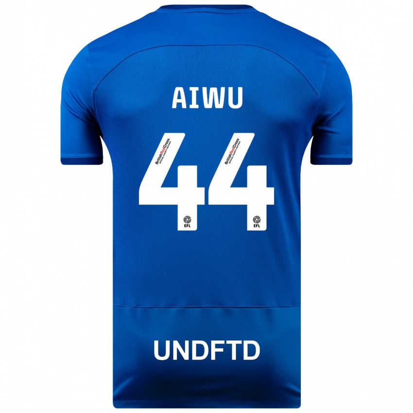 Kinder Emanuel Aiwu #44 Blau Heimtrikot Trikot 2023/24 T-Shirt