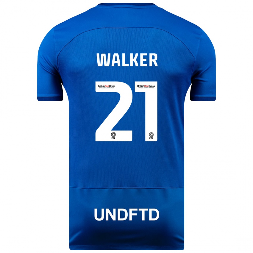 Kinder Claudia Walker #21 Blau Heimtrikot Trikot 2023/24 T-Shirt