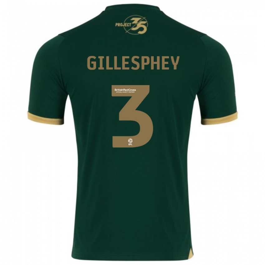 Kinder Macaulay Gillesphey #3 Grün Heimtrikot Trikot 2023/24 T-Shirt