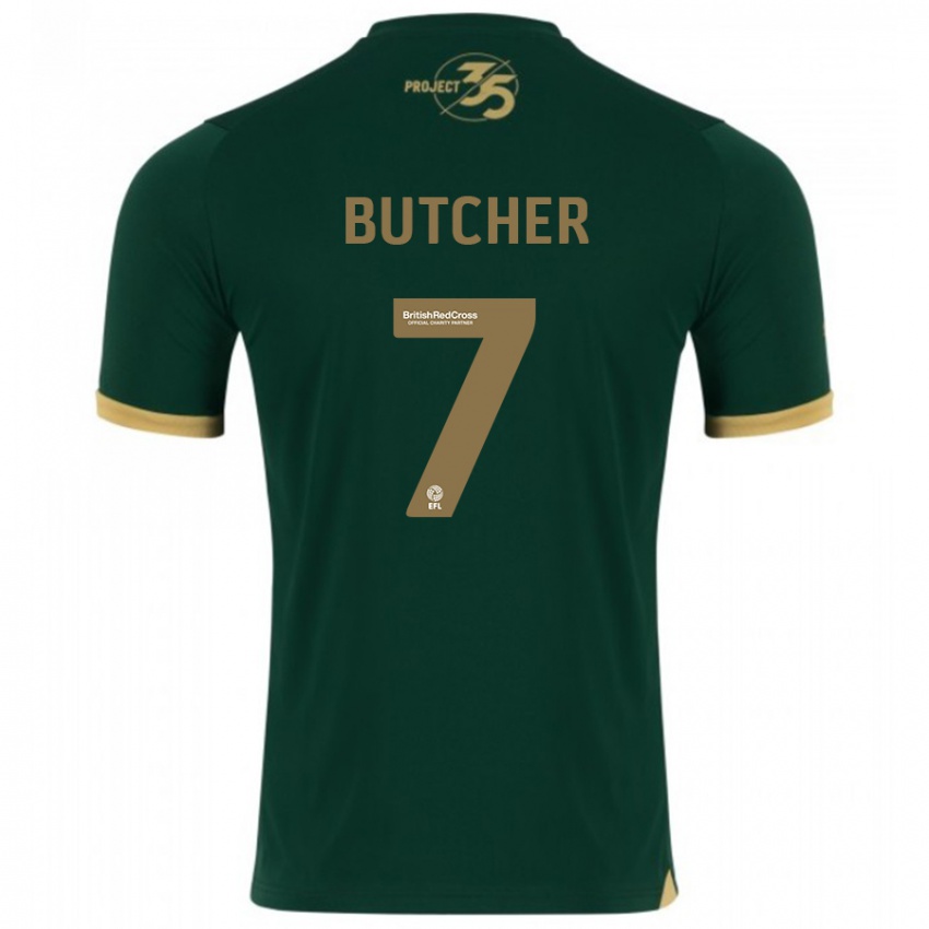 Kinder Matt Butcher #7 Grün Heimtrikot Trikot 2023/24 T-Shirt