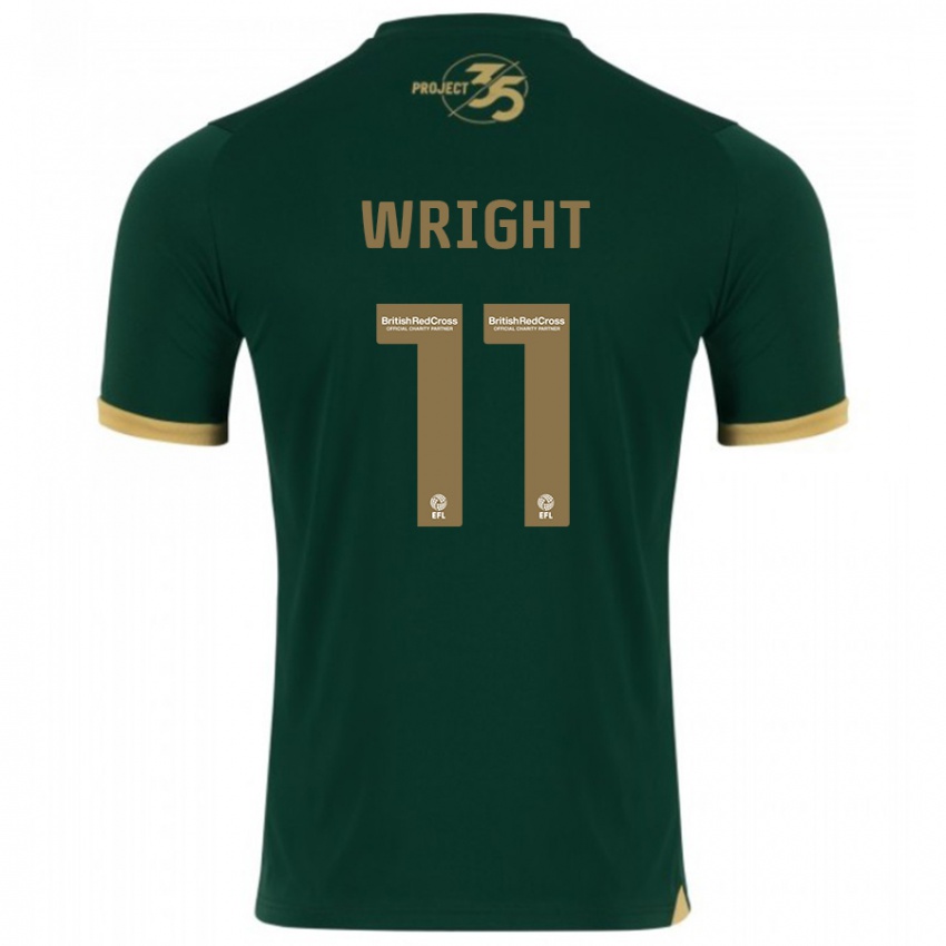 Kinder Callum Wright #11 Grün Heimtrikot Trikot 2023/24 T-Shirt