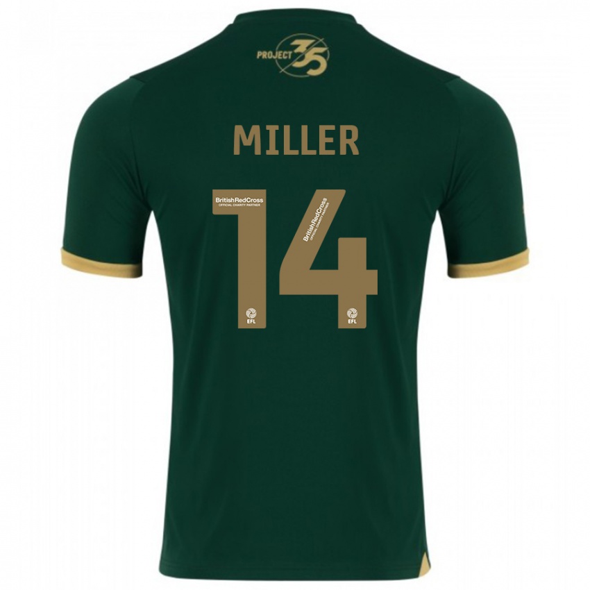 Kinder Mickel Miller #14 Grün Heimtrikot Trikot 2023/24 T-Shirt