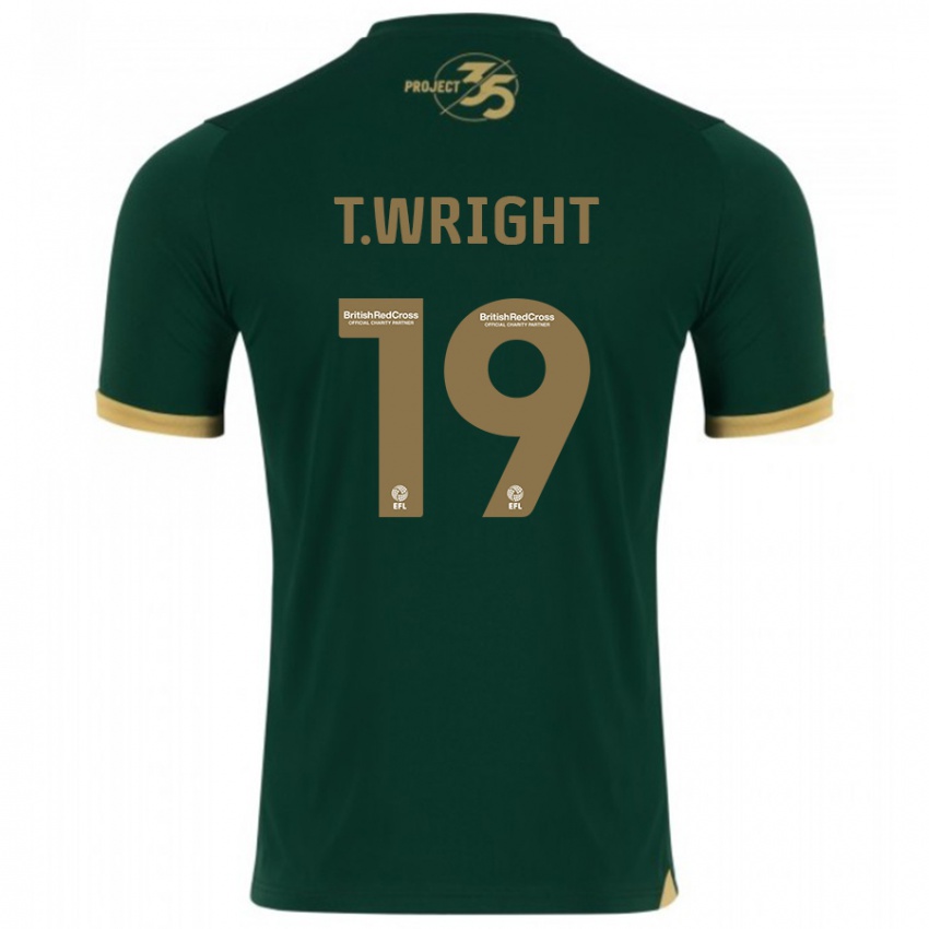 Kinder Tyreik Wright #19 Grün Heimtrikot Trikot 2023/24 T-Shirt