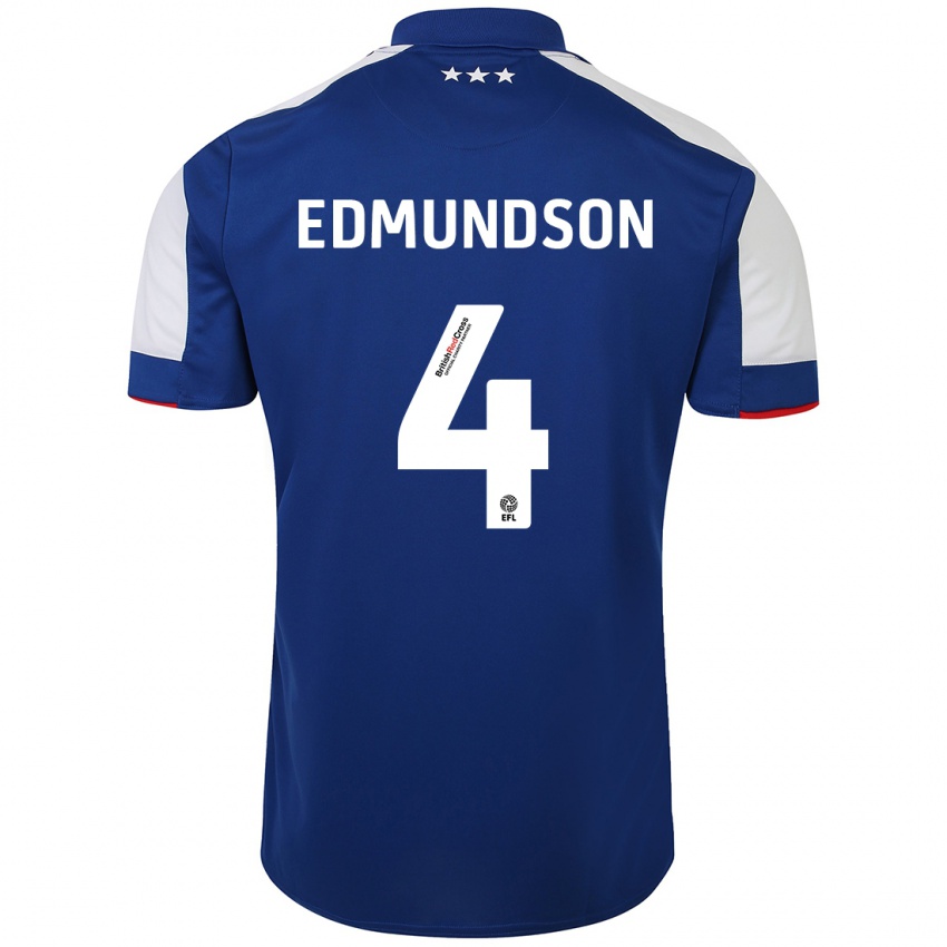 Kinder George Edmundson #4 Blau Heimtrikot Trikot 2023/24 T-Shirt