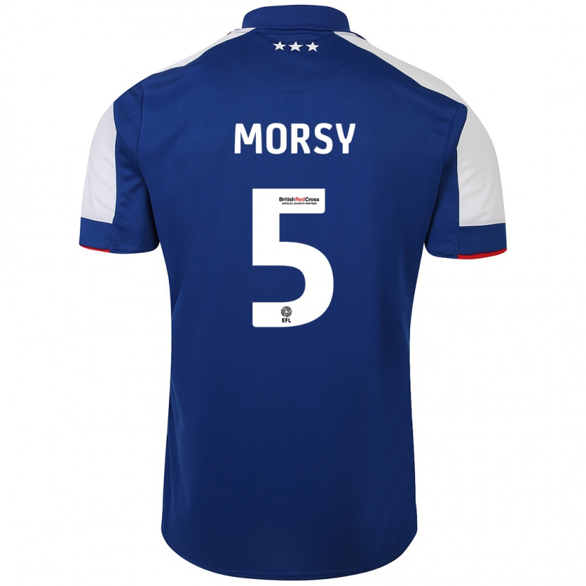 Kinder Samy Morsy #5 Blau Heimtrikot Trikot 2023/24 T-Shirt