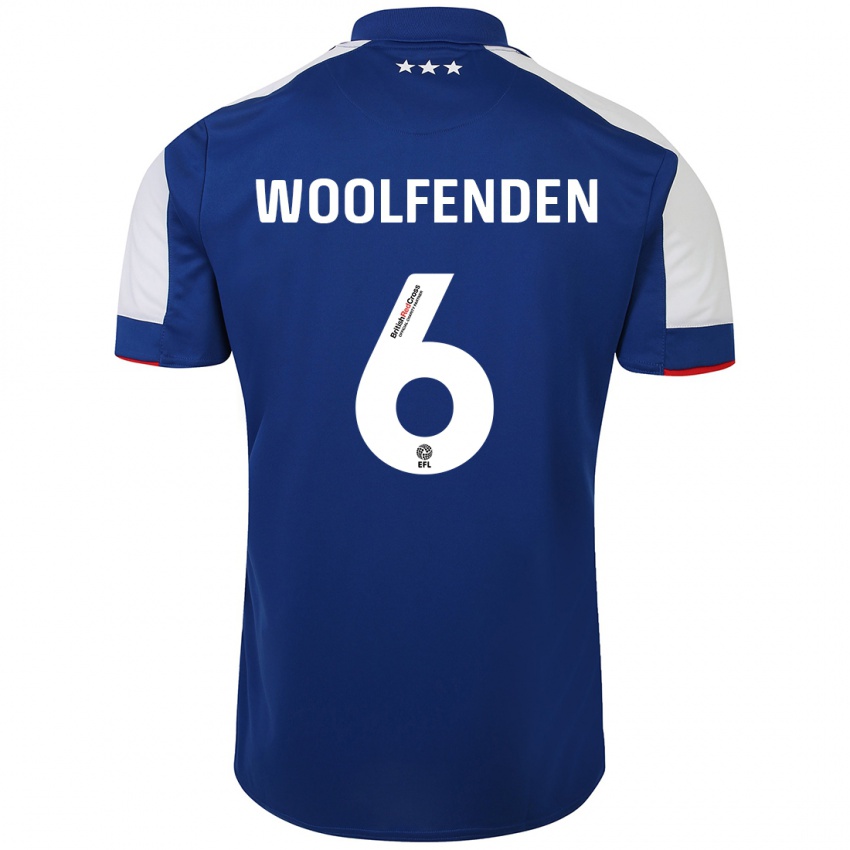 Kinder Luke Woolfenden #6 Blau Heimtrikot Trikot 2023/24 T-Shirt