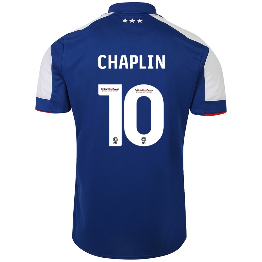 Kinder Conor Chaplin #10 Blau Heimtrikot Trikot 2023/24 T-Shirt