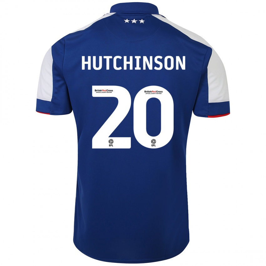 Kinder Omari Hutchinson #20 Blau Heimtrikot Trikot 2023/24 T-Shirt