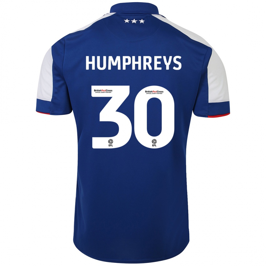 Kinder Cameron Humphreys #30 Blau Heimtrikot Trikot 2023/24 T-Shirt