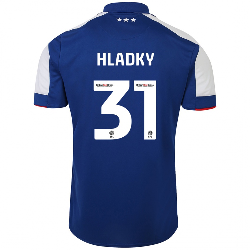 Kinder Vaclav Hladky #31 Blau Heimtrikot Trikot 2023/24 T-Shirt