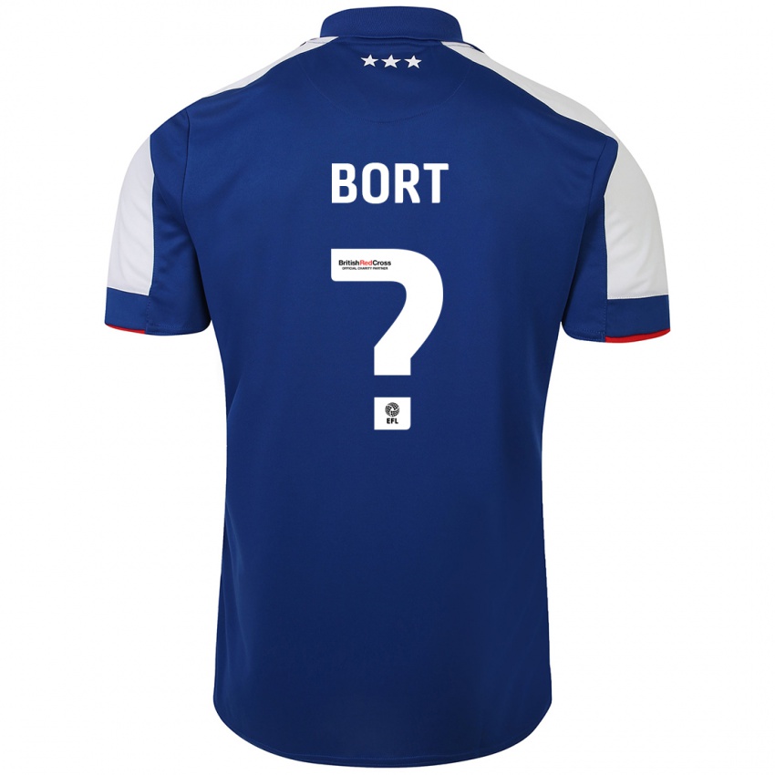 Kinder Antoni Bort #0 Blau Heimtrikot Trikot 2023/24 T-Shirt