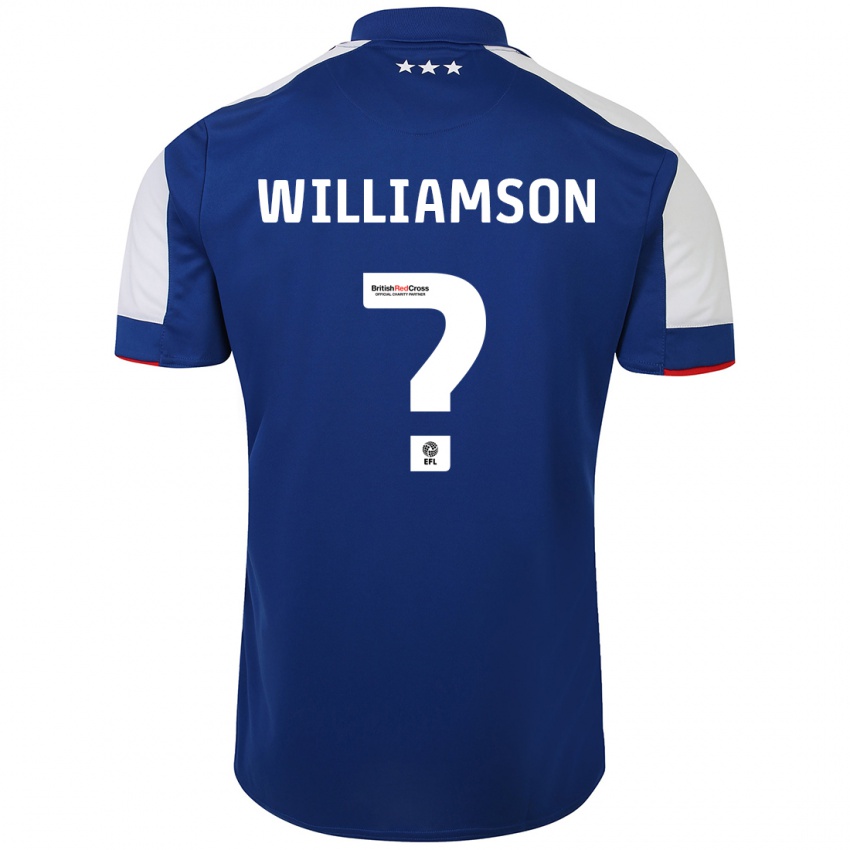 Kinder Woody Williamson #0 Blau Heimtrikot Trikot 2023/24 T-Shirt