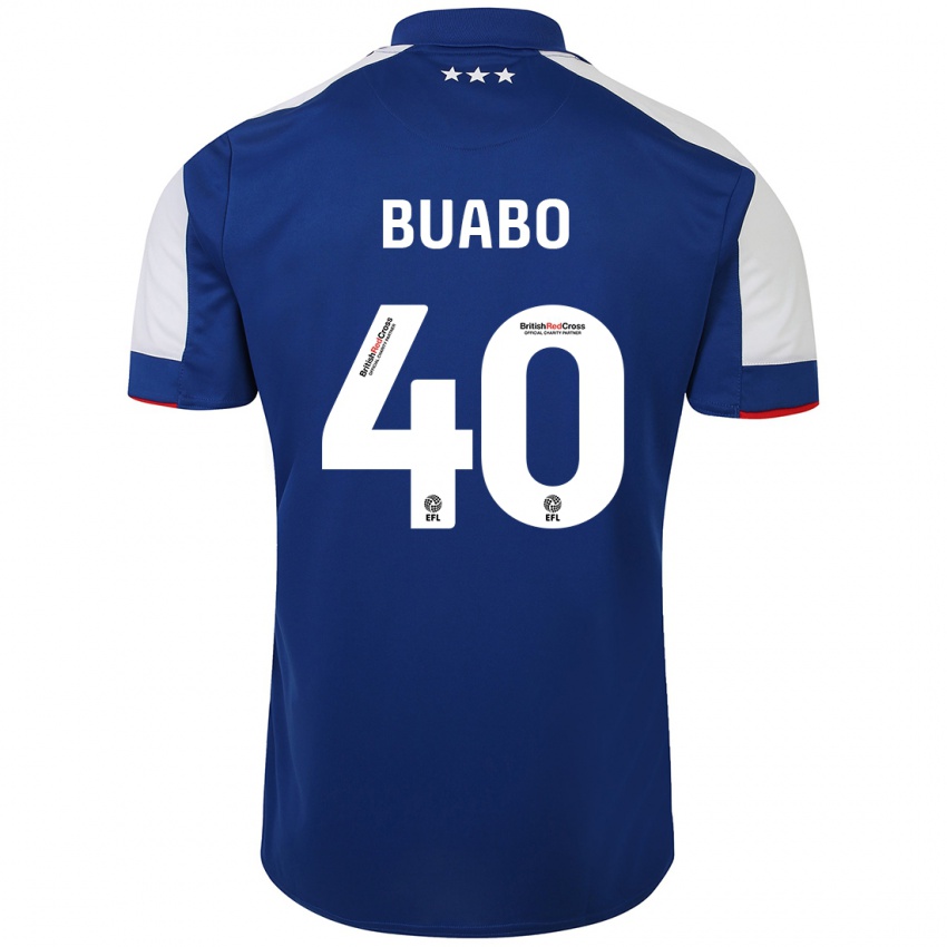 Kinder Gerard Buabo #40 Blau Heimtrikot Trikot 2023/24 T-Shirt