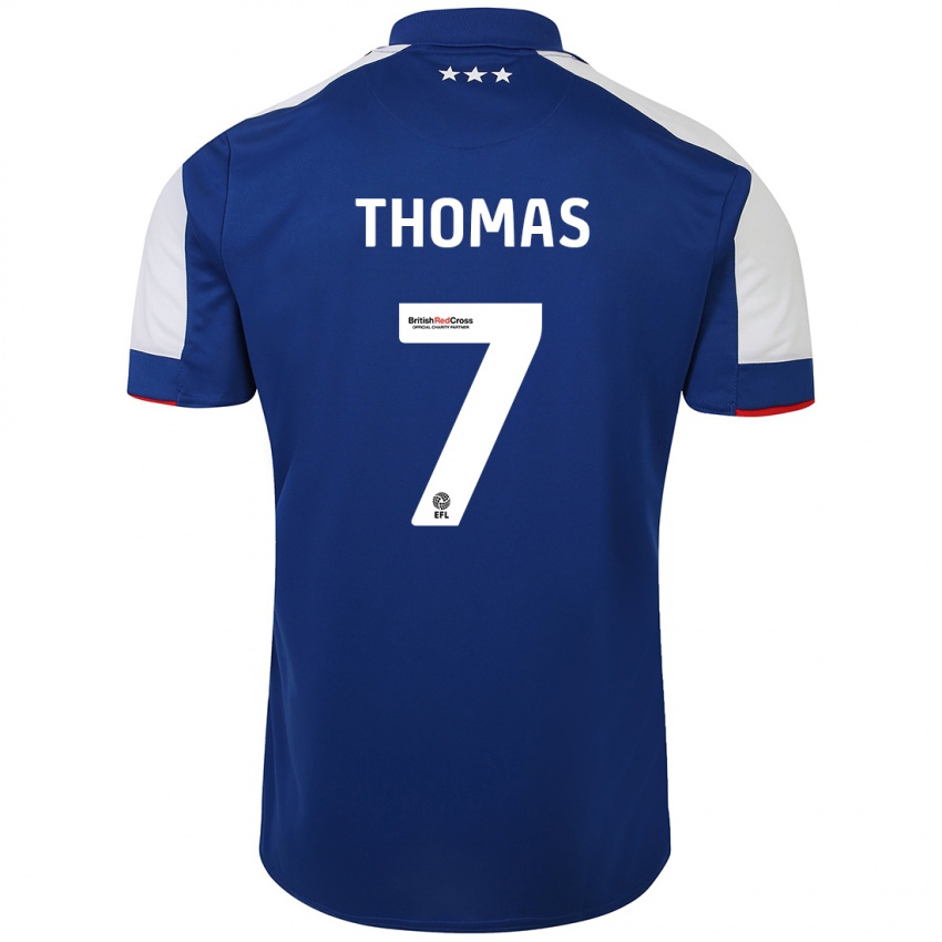 Kinder Natasha Thomas #7 Blau Heimtrikot Trikot 2023/24 T-Shirt