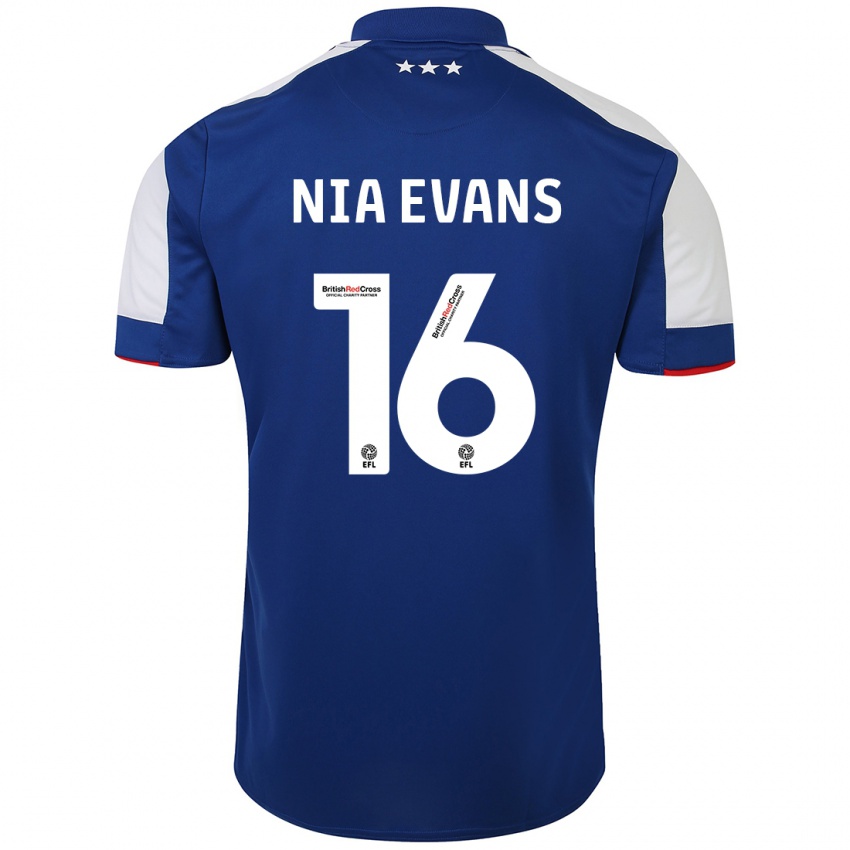 Kinder Nia Evans #16 Blau Heimtrikot Trikot 2023/24 T-Shirt