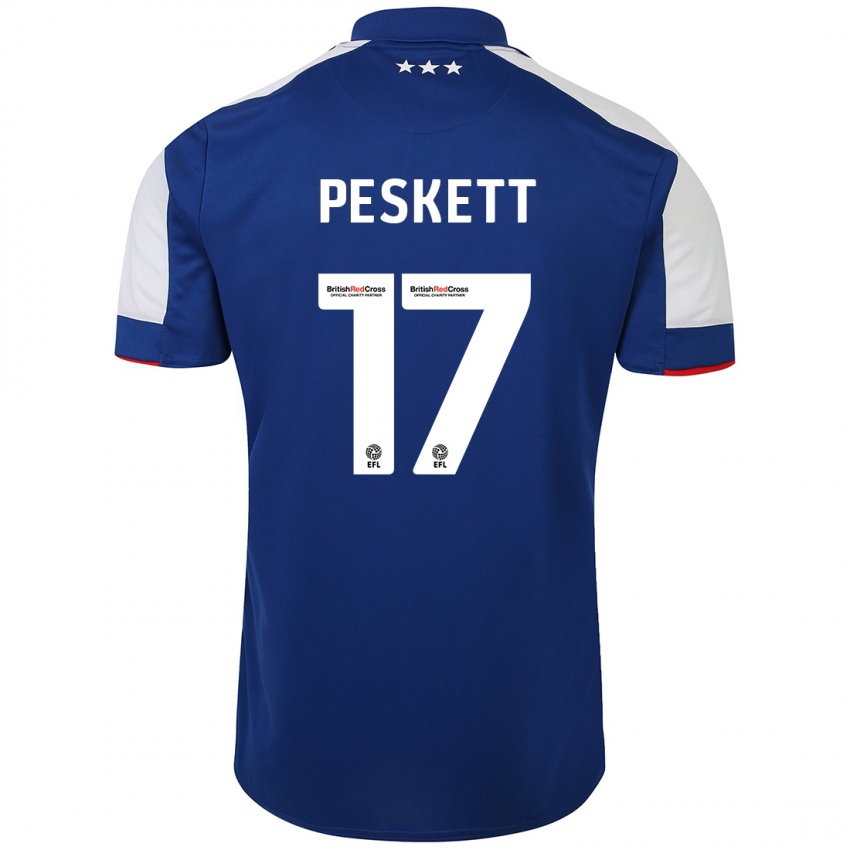 Kinder Sophie Peskett #17 Blau Heimtrikot Trikot 2023/24 T-Shirt