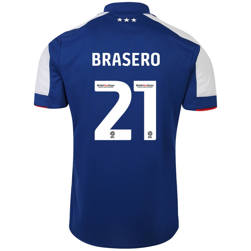 Kinder Sarah Brasero-Carreira #21 Blau Heimtrikot Trikot 2023/24 T-Shirt