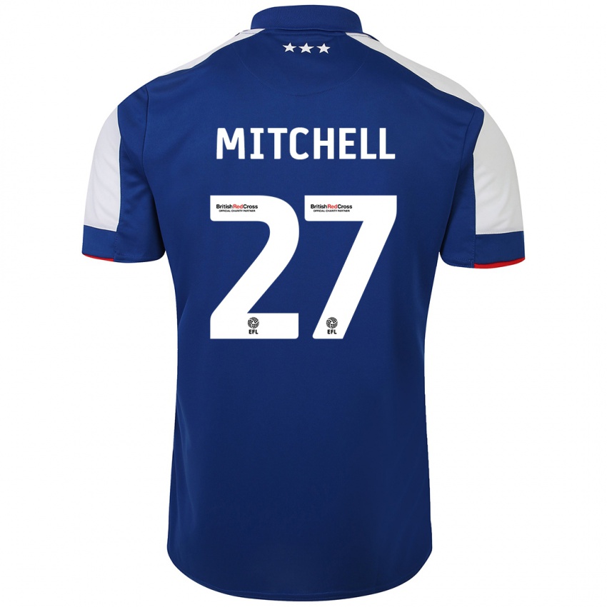 Kinder Leah Mitchell #27 Blau Heimtrikot Trikot 2023/24 T-Shirt