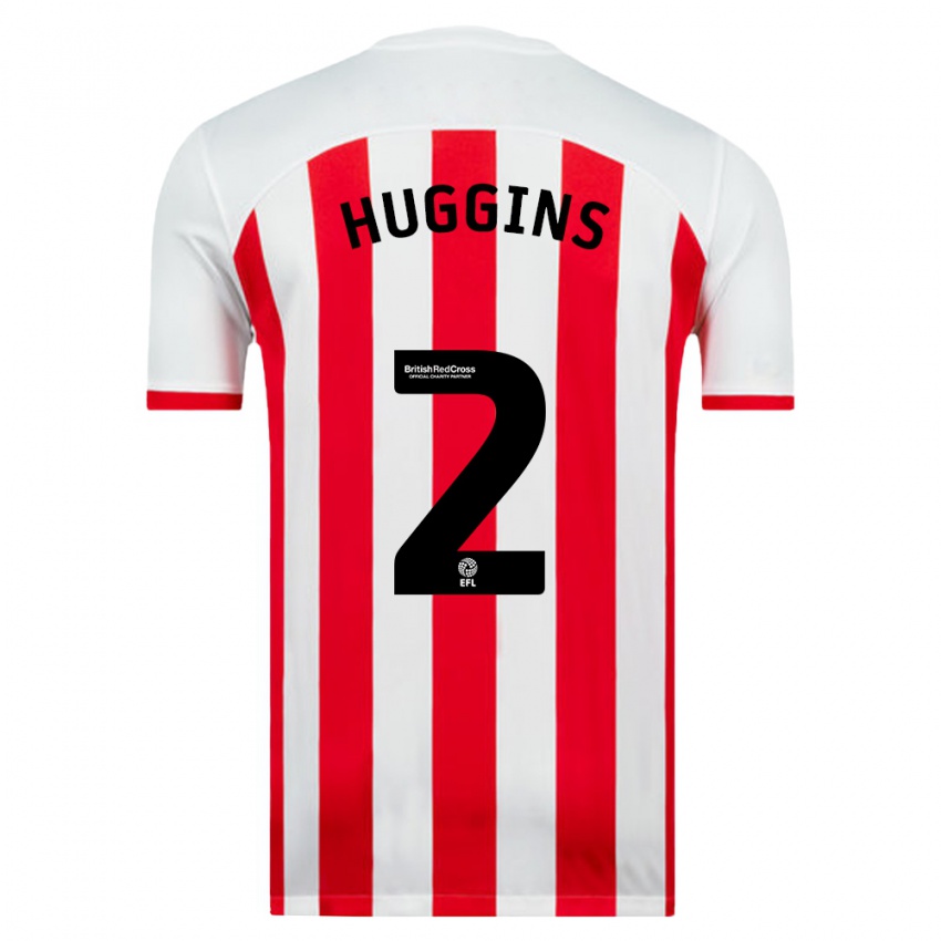 Kinder Niall Huggins #2 Weiß Heimtrikot Trikot 2023/24 T-Shirt