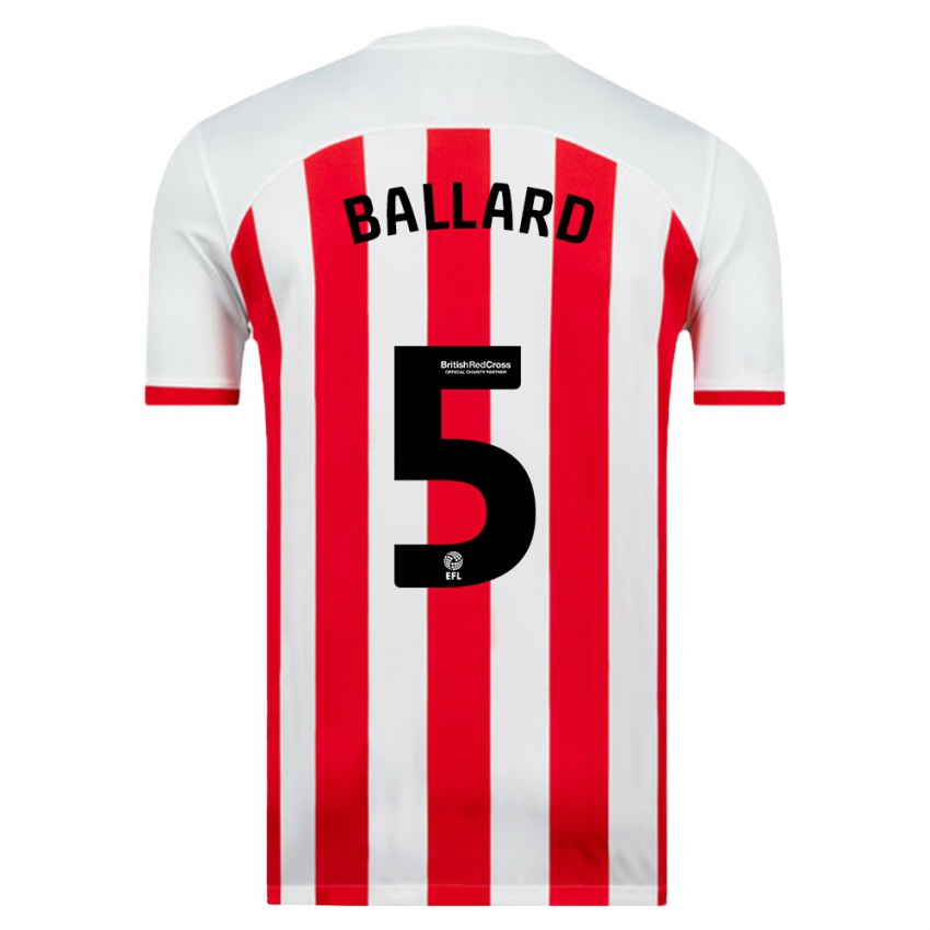 Kinder Daniel Ballard #5 Weiß Heimtrikot Trikot 2023/24 T-Shirt