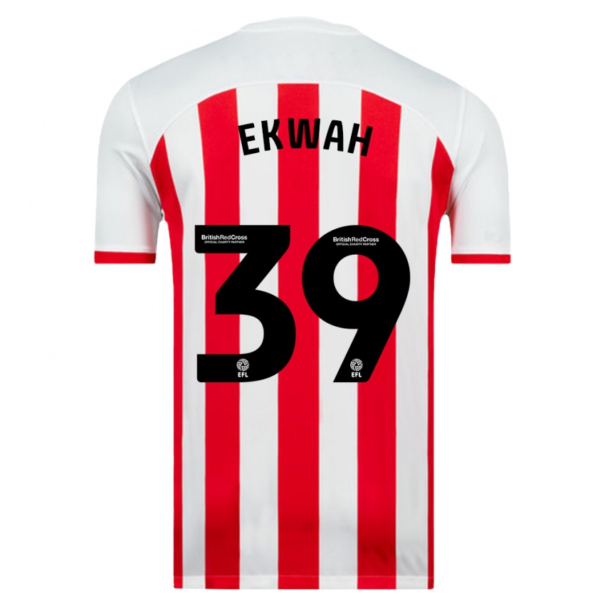 Kinder Pierre Ekwah #39 Weiß Heimtrikot Trikot 2023/24 T-Shirt