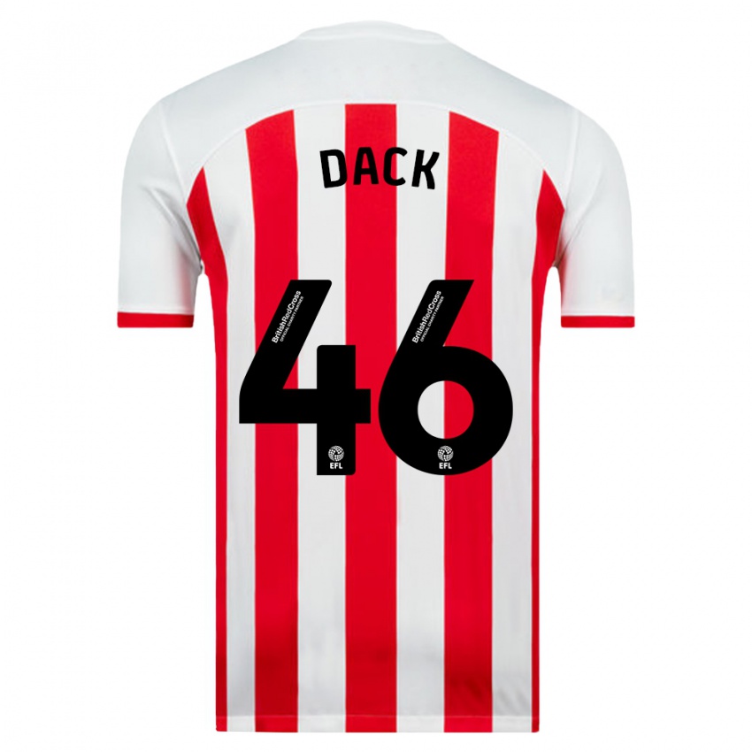 Kinder Bradley Dack #46 Weiß Heimtrikot Trikot 2023/24 T-Shirt